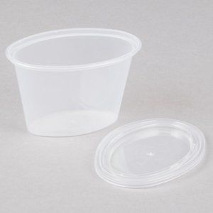 50 Newspring 5 oz Oval Souffle/Portion Cups With Lids, 50 pack
